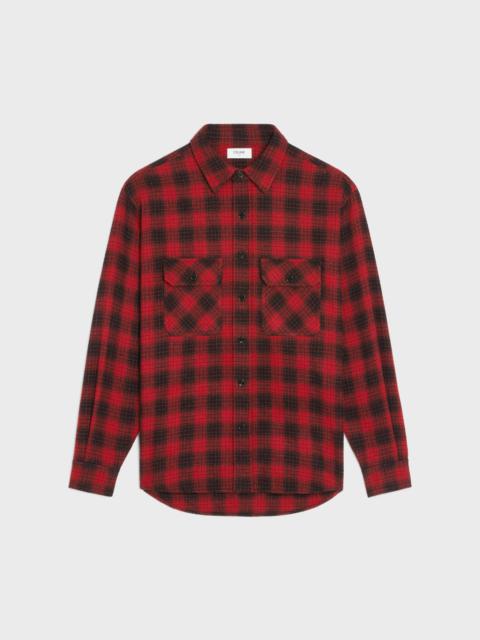 LOOSE SHIRT IN CHECKED WOOL