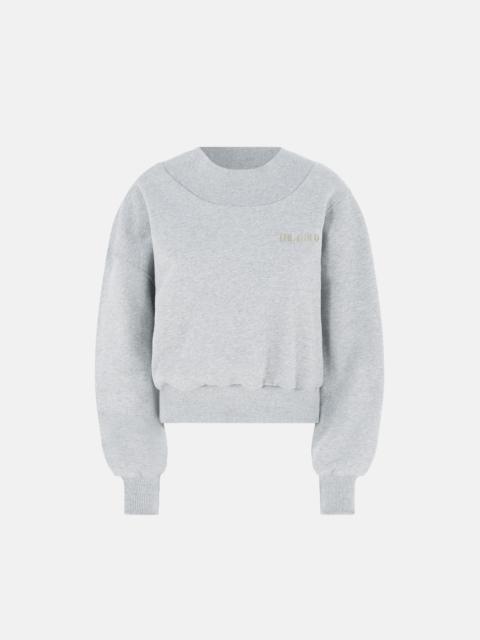 THE ATTICO MELANGE GREY AND BEIGE SWEATSHIRT