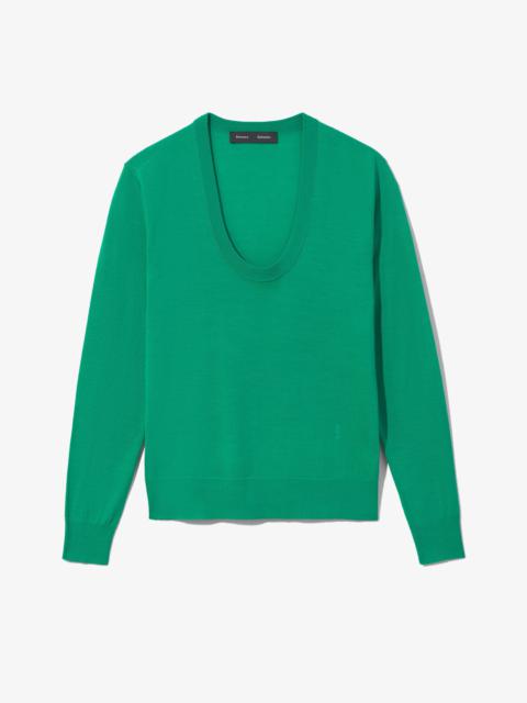 Proenza Schouler Eco Superfine Merino Scoop Neck Sweater