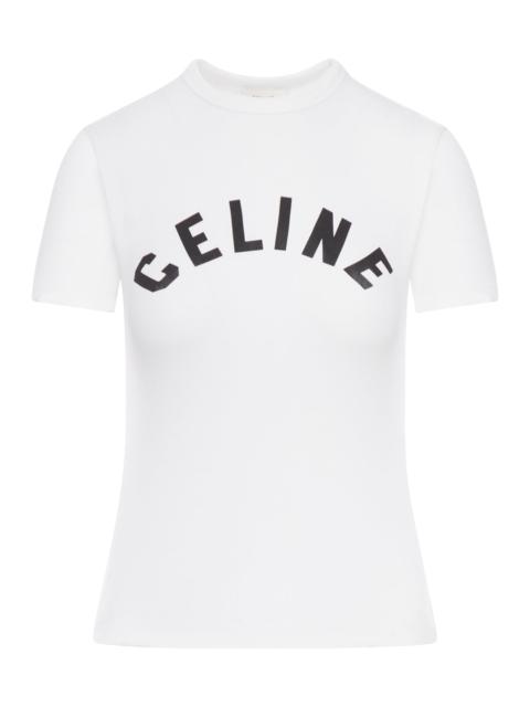 CELINE COTTON JERSEY T-SHIRT WITH LOGO