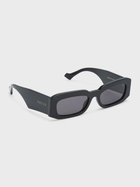 GUCCI Men's GG1426Sm Acetate Rectangle Sunglasses