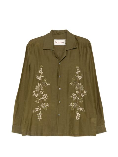 baziszt floral-embroidered shirt