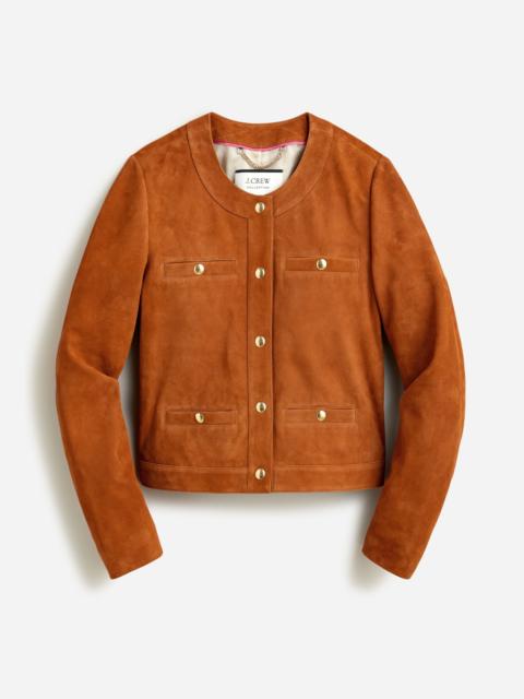 J.CREW Collection cropped lady jacket in suede