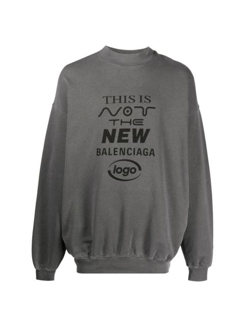 BALENCIAGA New logo printed sweatshirt