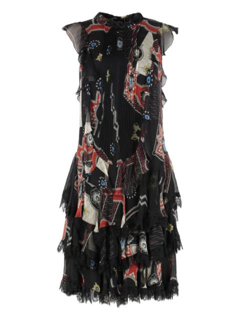 Etro ruffled print dress