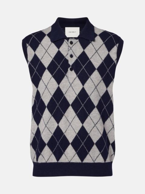 LISA YANG Riana argyle cashmere sweater vest