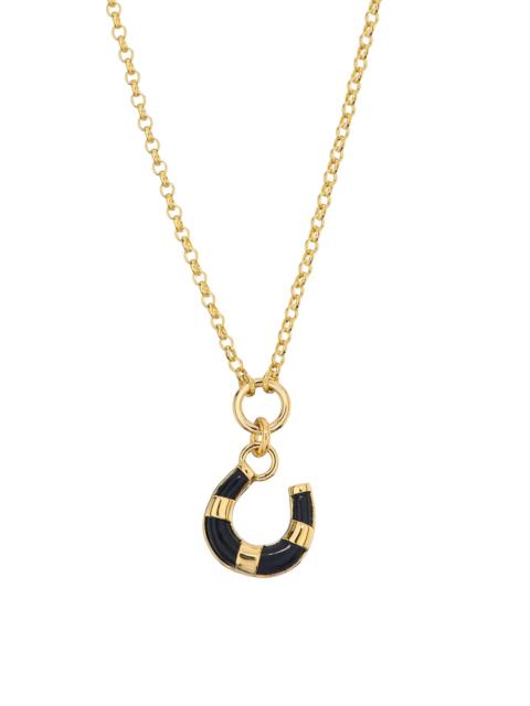 FOUNDRAE Women's Protection 18K Yellow Gold & Black Onyx Horseshoe Pendant Necklace - Onyx