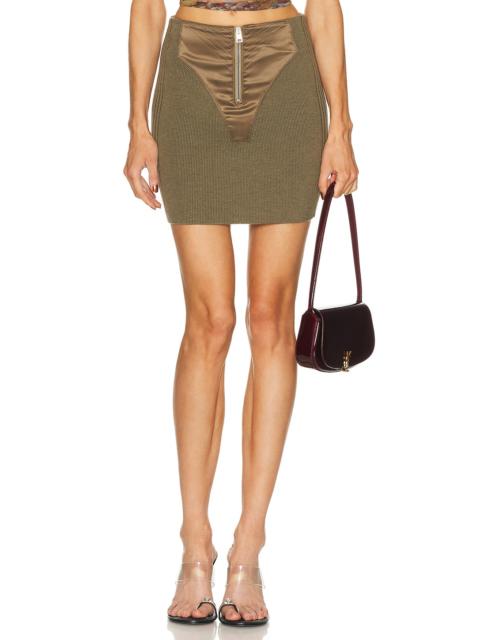 Jean Paul Gaultier Satin Cut Out Mini Skirt