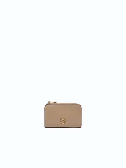 PINKO MINI WALLET IN LEATHER WITH LOVE BIRDS