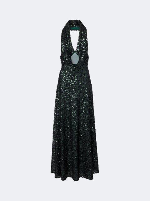 CHRISTOPHER ESBER Sequined halterneck gown