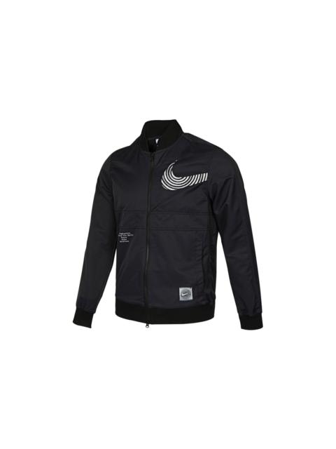 Nike Men's Nike Sportswear Alphabet Logo Printing Athleisure Casual Sports Woven Jacket Autumn Black DM79