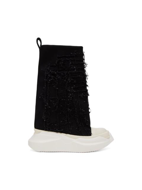 Rick Owens DRKSHDW Black Slashed Fogachine Boots