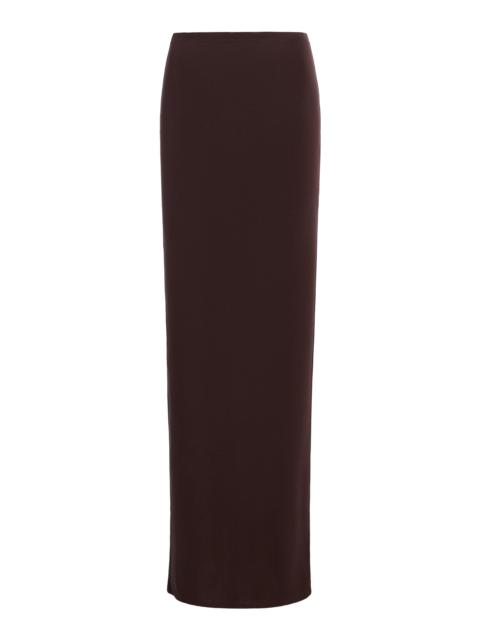 ÉTERNE Jersey Maxi Skirt brown
