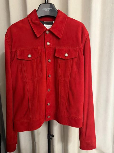 SAINT LAURENT Saint Laurent Paris FW17 Loren Suede Denim Jacket