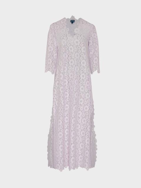 Vilebrequin WOMEN GUIPURE KAFTAN FLOWERS LACE