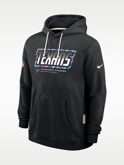 Nike Houston Texans Crucial Catch Sideline Standard Issue Men's Nike Dri-FIT NFL Pullover Hoodie