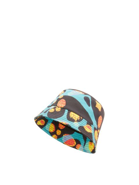 Loewe Shell bucket hat in canvas and calfskin