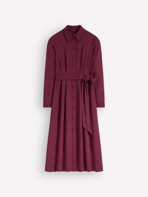 BODEN Kate Pleated Shirt Dress-Deep Wisteria