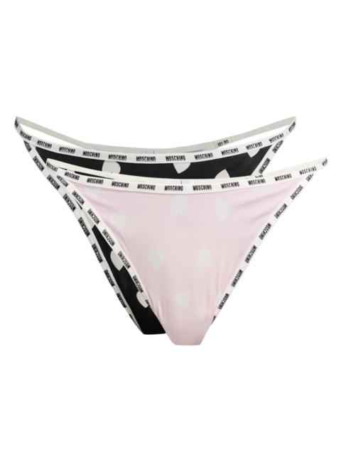 Moschino Women's 2-Pack Printed Thong Set - Multi
