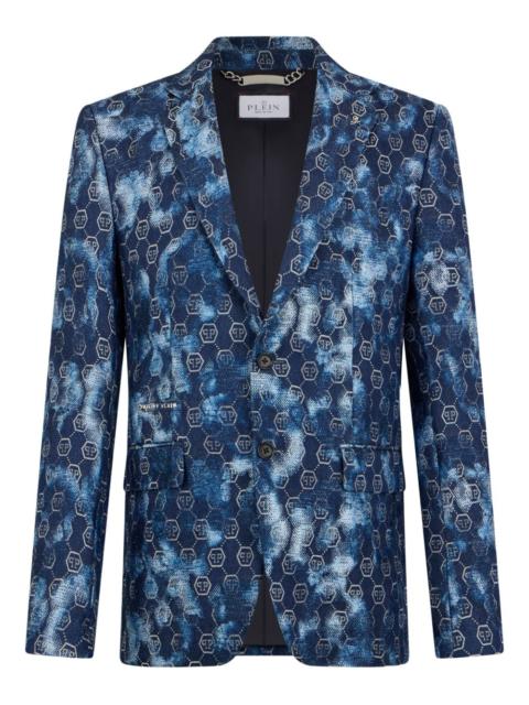 PHILIPP PLEIN jacquard-monogram blazer