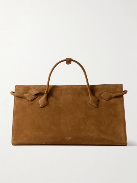 Alaïa East West nubuck tote Brown