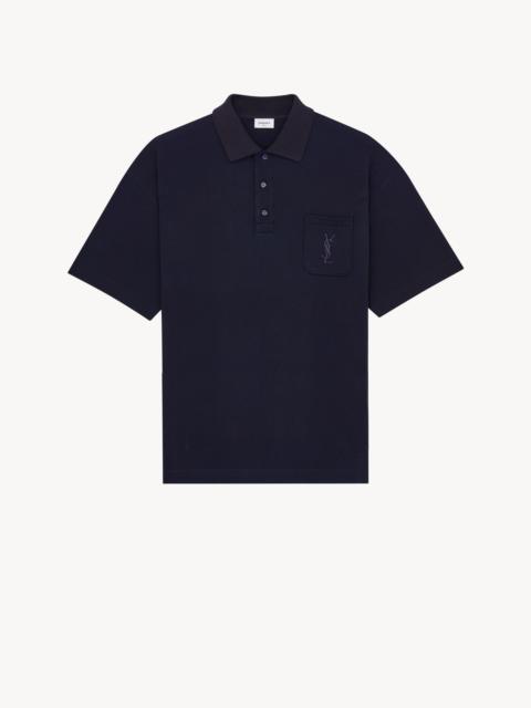 SAINT LAURENT POLO IN SILK AND COTTON