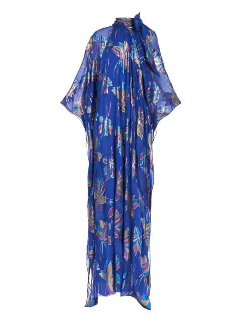 Taller Marmo Stevie bow-floral maxi kaftan