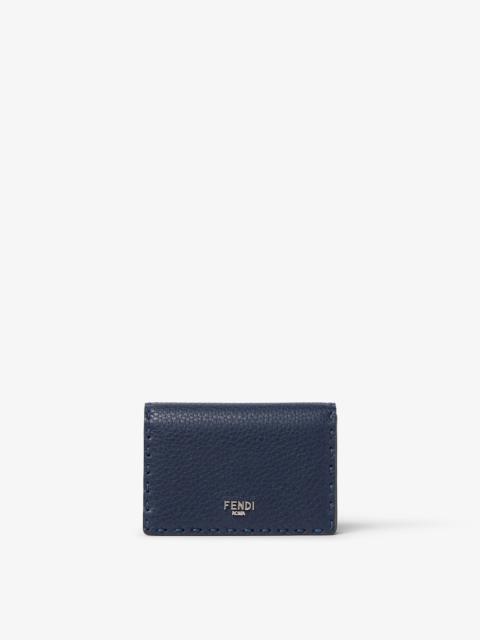 FENDI Card Holder Selleria Dark blue and dark red Selleria card holder with 102 hand-sewn stitches