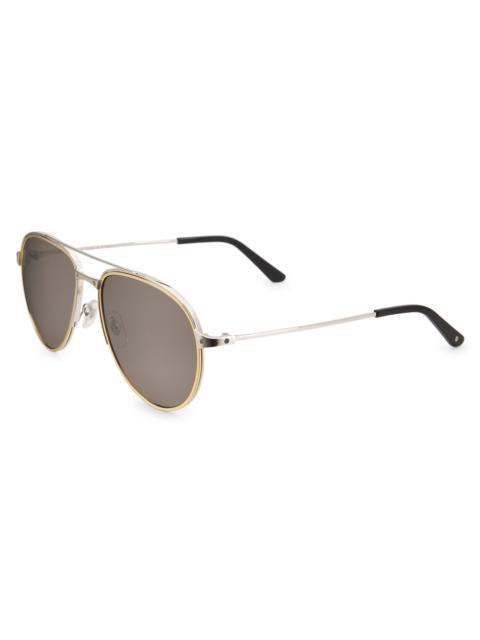 Cartier Santos De Cartier 59MM Aviator Sunglasses