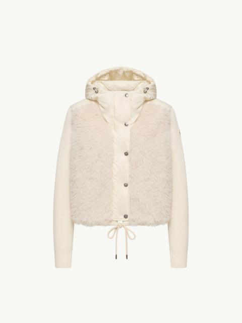 Moncler Wool & Cashmere Blend Padded Zip-Up Cardigan