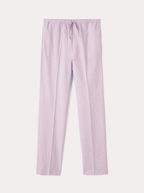 Totême Press-Creased drawstring trousers lilac