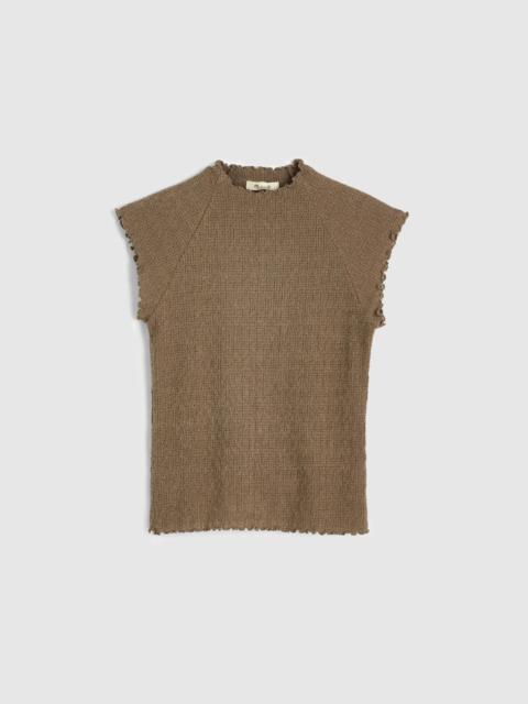 Madewell Smocked Mockneck Tank