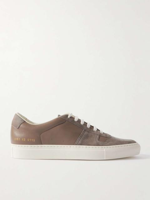 BBall Suede-Trimmed Leather Sneakers