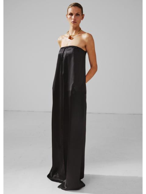 DARKPARK Darkpark Veronike Long Satin Bustier Dress - Black