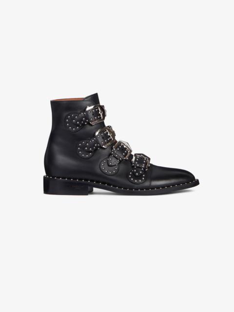 Multi-strap boots in leather with studs