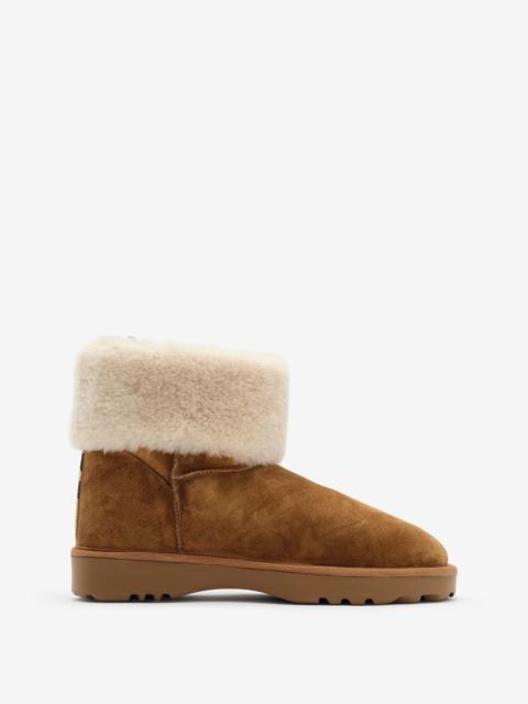 Burberry Check Shearling Flint Boots