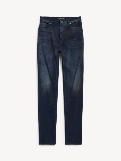 BALENCIAGA Women's Skinny Pants in Navy/dirty Dark Blue