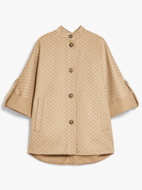 Max Mara MARINA Jacquard-knit wool and cashmere cape