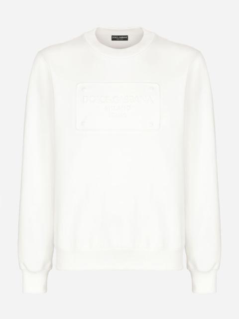 Dolce & Gabbana Technical jersey sweatshirt with embossed DG logo