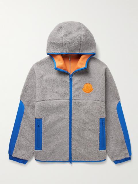 Moncler Malrif Ripstop-Trimmed Fleece Hooded Jacket