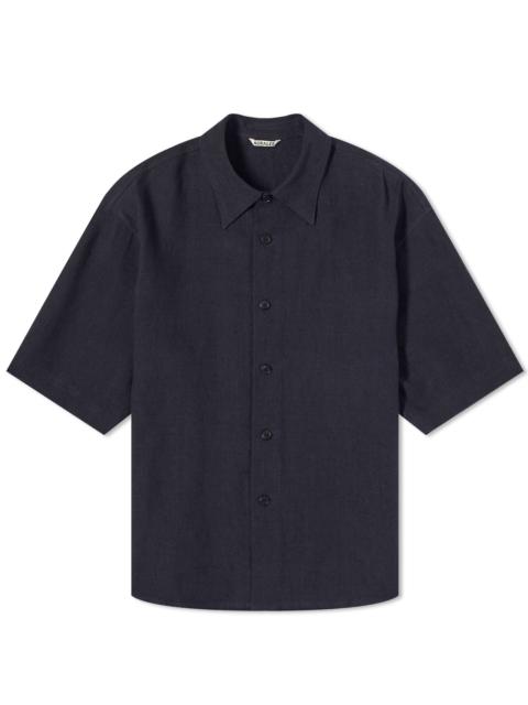 Auralee Linen Silk Short Sleeve Shirt