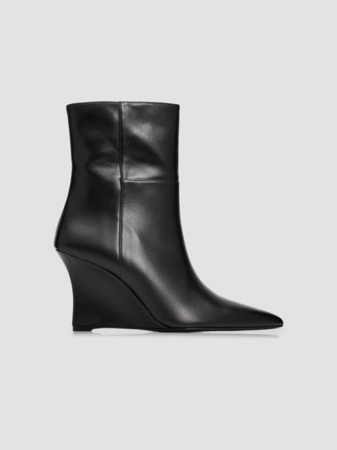 Stuart Weitzman Women's Vinnie 85MM Leather Wedge-Heel Boots - Black
