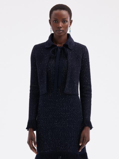 Oscar de la Renta SEQUIN TWEED JACKET