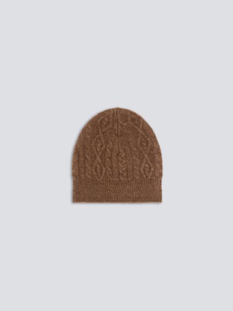 Aspesi WOOL AND YAK BEANIE WITH CABLE AND ARGYLE KNIT