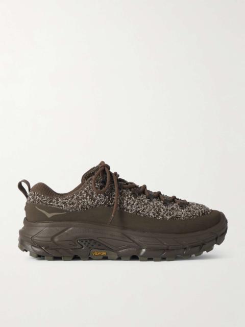 HOKA ONE ONE Tor Summit Rubber-Trimmed Textured-Suede and Mesh Sneakers
