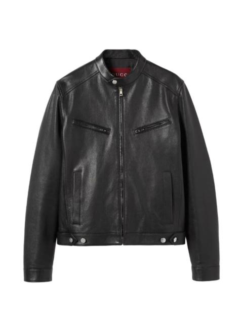 GUCCI zip-up goat leather jacket