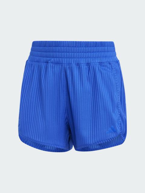 adidas Pacer All Gym Seasonal Rib High-Rise Tonal 3-Stripes Shorts