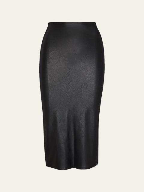 commando Faux-Leather Midi Skirt