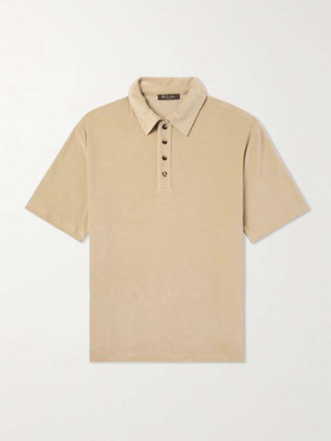 Loro Piana Tsubaki Cotton and Silk-Blend Chenille Polo Shirt