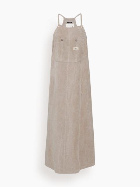 R13 Relaxed Strappy Dress in Stone Grey